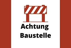 Baustellenschild Straßensperrung