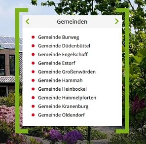 Infoblock auf der Startseite&nbsp;&copy;&nbsp;Samtgemeinde Oldendorf-Himmelpforten
