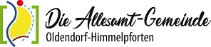 Schwarzer Schriftzug Die Allesamtgemeinde Oldendorf-Himmelpforten und ein buntes Logo&nbsp;&copy;&nbsp;Samtgemeinde Oldendorf-Himmelpforten